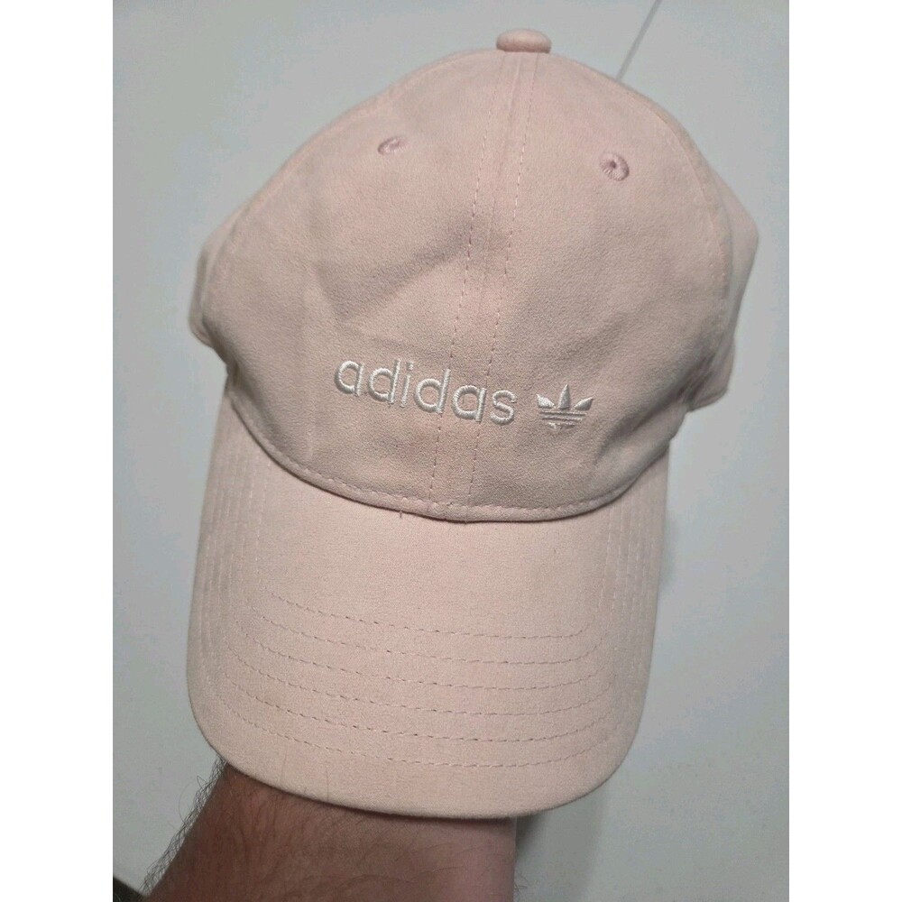 Adidas Originals Hat Pink Faux Suede Dad Cap Trefoil Embroidered Strapback OSFW